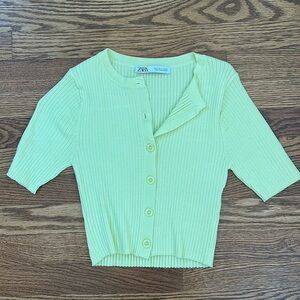 Zara cropped sweater blouse